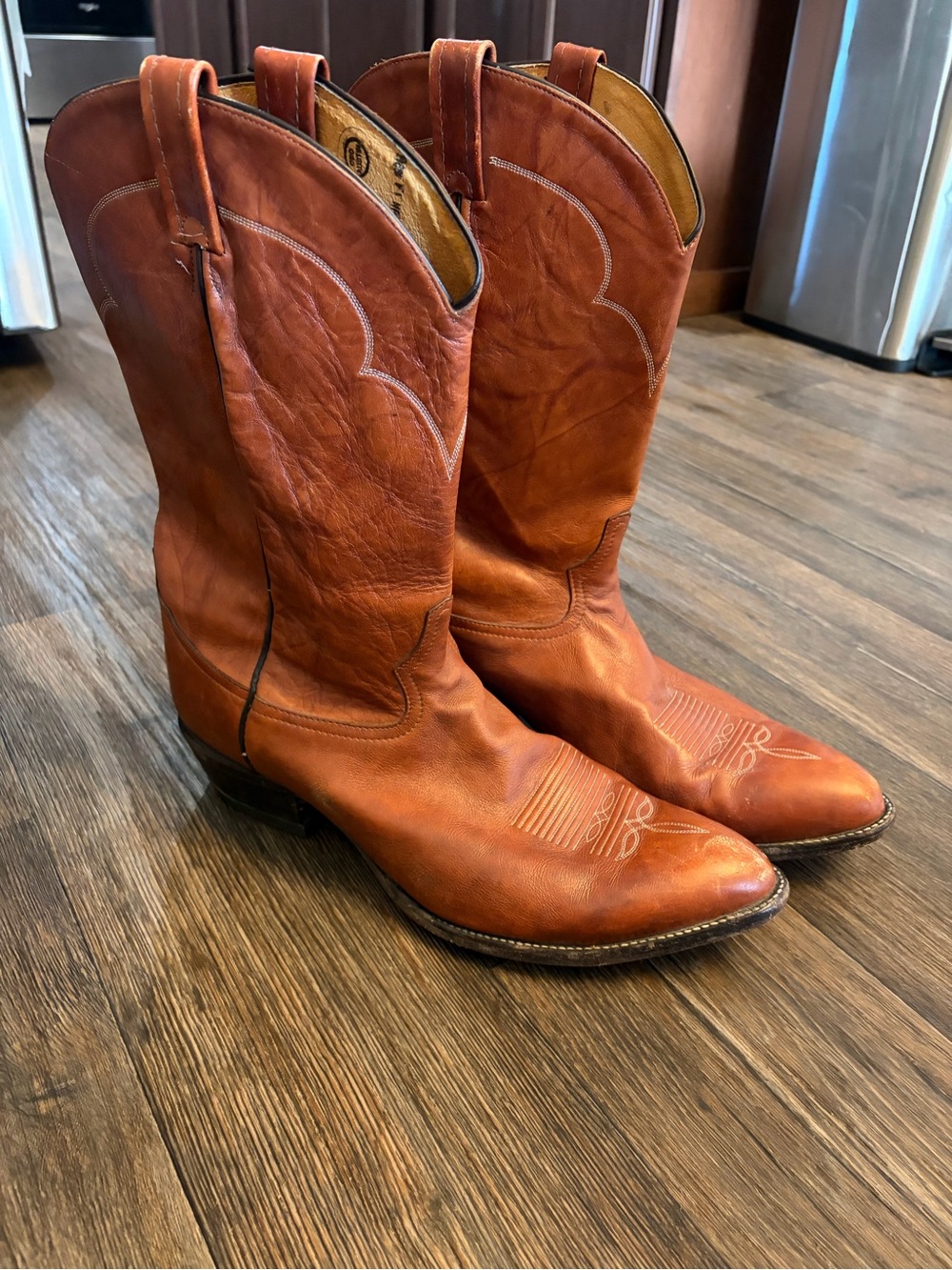 TONY LAMA 5084 Men's Brown Vintage Western Cowboy Boots 15 D USA